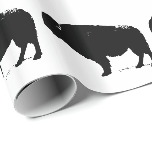 Zwarte en witte Pop Art Buffalo Bison Cadeaupapier (Rol Hoek)