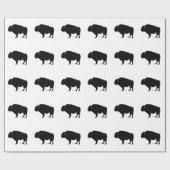 Zwarte en witte Pop Art Buffalo Bison Cadeaupapier (Vlak)