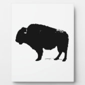 Zwarte en witte Pop Art Buffalo Bison Fotoplaat (Voorkant)
