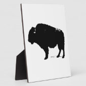 Zwarte en witte Pop Art Buffalo Bison Fotoplaat (Zijkant)