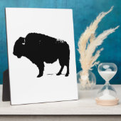 Zwarte en witte Pop Art Buffalo Bison Fotoplaat (Zijkant)