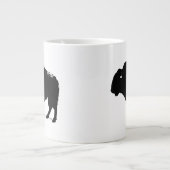 Zwarte en witte Pop Art Buffalo Bison Grote Koffiekop (Voorkant)