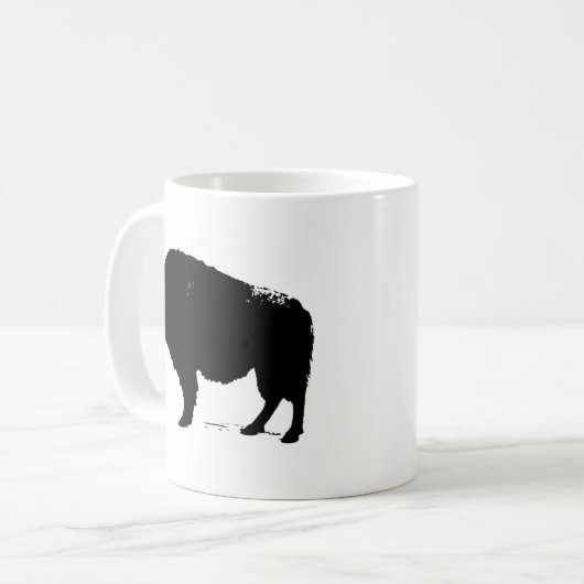 Zwarte en witte Pop Art Buffalo Bison Koffiemok (Voorkant links)