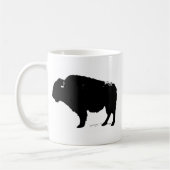 Zwarte en witte Pop Art Buffalo Bison Koffiemok (Links)