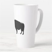 Zwarte en witte Pop Art Buffalo Bison Latte Mok (Rechterhoek)