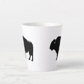 Zwarte en witte Pop Art Buffalo Bison Latte Mok (Voorkant)