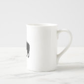 Zwarte en witte Pop Art Buffalo Bison Porselein Kop (Rechts)