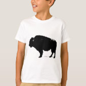 Zwarte en witte Pop Art Buffalo Bison T-shirt (Voorkant)