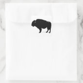 Zwarte en witte Pop Art Buffalo Bison Vierkante Sticker (Tas)