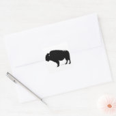 Zwarte en witte Pop Art Buffalo Bison Vierkante Sticker (Envelop)