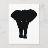 Zwarte en witte Pop Art Elephant Briefkaart (Voorkant)