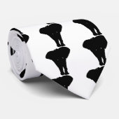 Zwarte en witte Pop Art Elephant Stropdas (Opgerold)