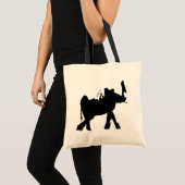 Zwarte en witte Pop Art Elephant Tote Bag (Voorkant (product))