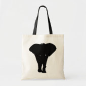 Zwarte en witte Pop Art Elephant Tote Bag (Voorkant)