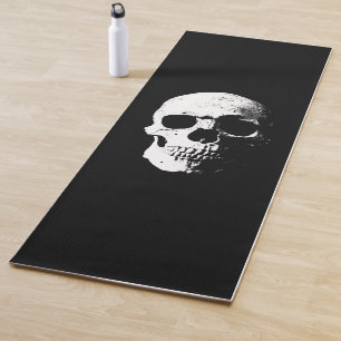 Zwarte en witte Pop Art Fitness Sjabloon Yogamat