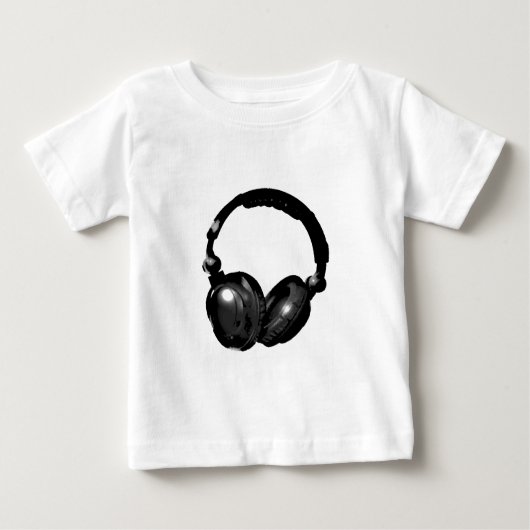 Zwarte en witte Pop Art Headphone (Voorkant)
