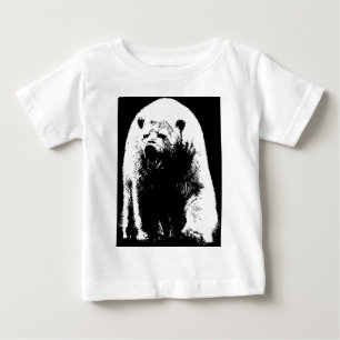 Zwarte en witte Pop Art Polar Beer