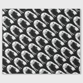 Zwarte en witte Pop Art Polar Beer Cadeaupapier (Vlak)