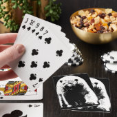 Zwarte en witte Pop Art Polar Beer Speelkaarten (Insitu)