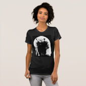 Zwarte en witte Pop Art Polar Beer T-shirt (Voorkant volledig)