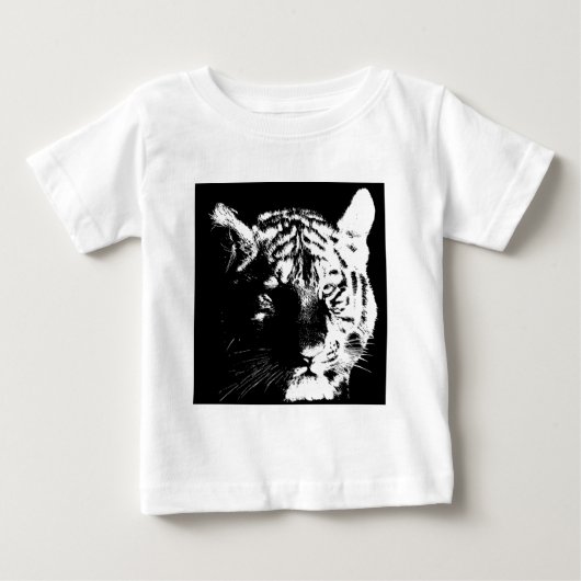Zwarte en witte Pop Art Tiger (Voorkant)