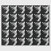 Zwarte en witte Pop Art Tiger Cadeaupapier (Vlak)