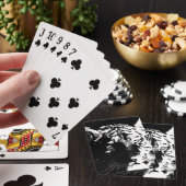 Zwarte en witte Pop Art Tiger Speelkaarten (Insitu)