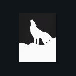 Zwarte en witte Pop Art Wolf Howling in Moon Canvas Afdruk<br><div class="desc">Een wolf is een wolf,  ook al is hij alleen. Misschien is een wolf nog meer een wolf als hij alleen is.</div>