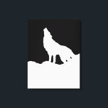 Zwarte en witte Pop Art Wolf Howling in Moon Canvas Afdruk<br><div class="desc">Een wolf is een wolf,  ook al is hij alleen. Misschien is een wolf nog meer een wolf als hij alleen is.</div>