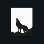 Zwarte en witte Pop Art Wolf Howling in Moon Canvas Afdruk<br><div class="desc">Een wolf is een wolf,  ook al is hij alleen. Misschien is een wolf nog meer een wolf als hij alleen is.</div>