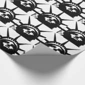 Zwarte en witte Pop Kunstbeeld Vrijheid Cadeaupapier (Hoek)