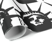 Zwarte en witte Pop Kunstbeeld Vrijheid Cadeaupapier (Rol Hoek)