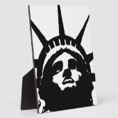 Zwarte en witte Pop Kunstbeeld Vrijheid Fotoplaat (Zijkant)