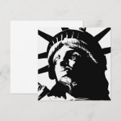 Zwarte en witte Pop Kunstbeeld Vrijheid Kaart (Voorkant / Achterkant)