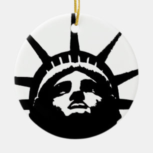 Zwarte en witte Pop Kunstbeeld Vrijheid Keramisch Ornament