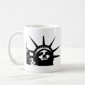 Zwarte en witte Pop Kunstbeeld Vrijheid Koffiemok (Links)