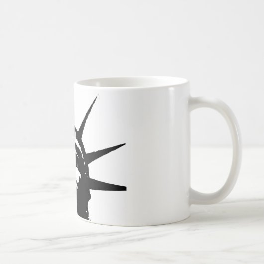 Zwarte en witte Pop Kunstbeeld Vrijheid Koffiemok (Rechts)