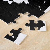 Zwarte en witte Pop Kunstbeeld Vrijheid Legpuzzel (Zijkant)