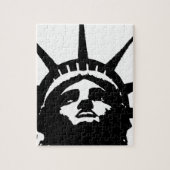 Zwarte en witte Pop Kunstbeeld Vrijheid Legpuzzel (Verticaal)