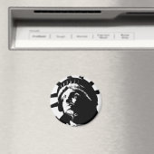 Zwarte en witte Pop Kunstbeeld Vrijheid Magneet (Insitu (Vaatwasser))