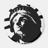 Zwarte en witte Pop Kunstbeeld Vrijheid Magneet (Voorkant)