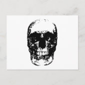Zwarte en witte Pop Kunstschedel Briefkaart (Voorkant)