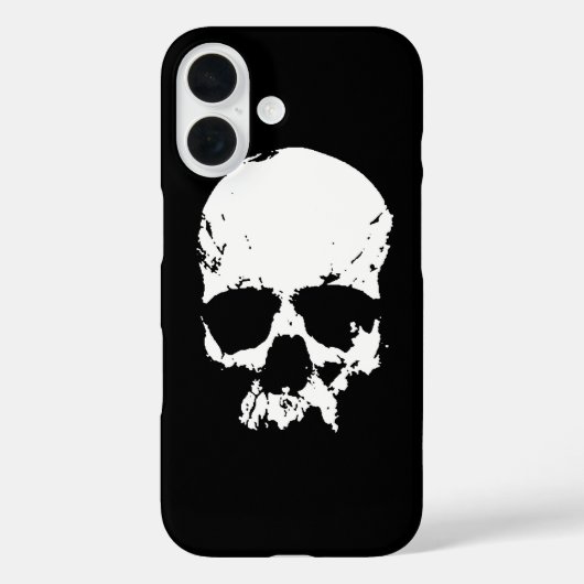 Zwarte en witte Pop Kunstschedel Case-Mate iPhone Case (Achterkant)