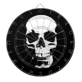 Zwarte en witte Pop Kunstschedel Dartbord (Voorkant)