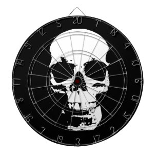 Zwarte en witte Pop Kunstschedel Dartbord