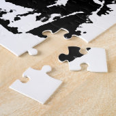 Zwarte en witte Pop Kunstschedel Legpuzzel (Zijkant)