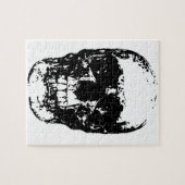 Zwarte en witte Pop Kunstschedel Legpuzzel (Horizontaal)