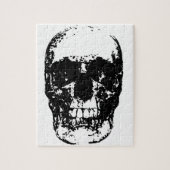 Zwarte en witte Pop Kunstschedel Legpuzzel (Verticaal)