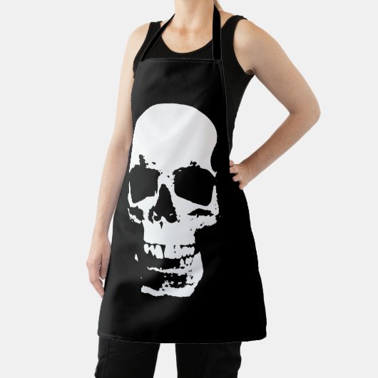 Zwarte en witte Pop Kunstschedel Schort (Insitu)