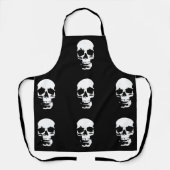 Zwarte en witte Pop Kunstschedel Schort (Voorkant)